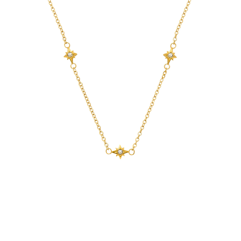 Written In The Stars Handwriting Tag Necklace (Gold)
