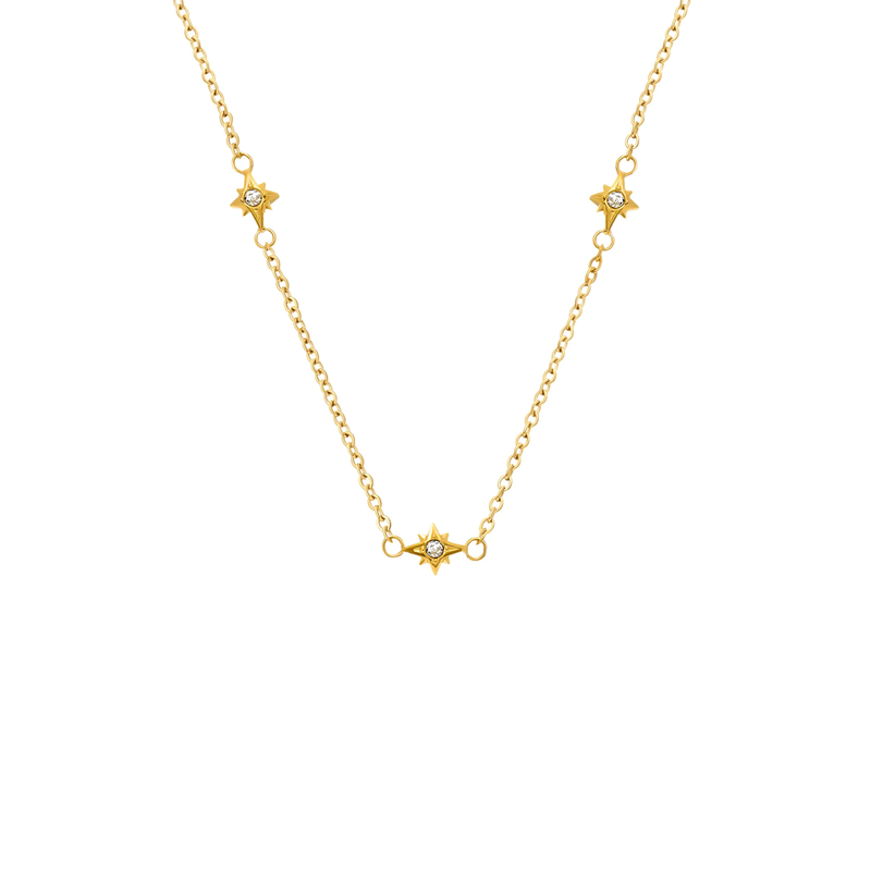 Mini Written In The Stars Initial Tag Necklace (Gold)