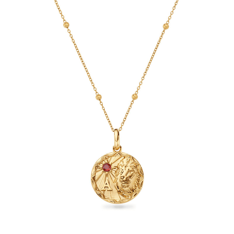 Custom Zodiac Coin Necklace (Gold) (Jim) (override)