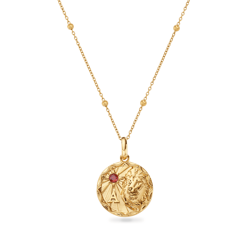 Custom Zodiac Coin Necklace (Gold) (Jim) (override)