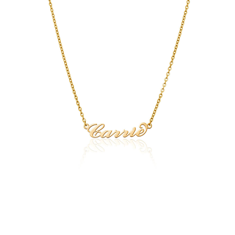 Carrie Name Necklace (Gold)
