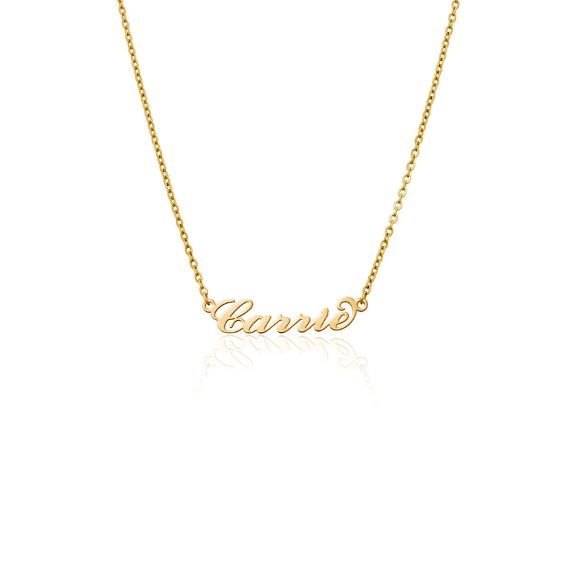 Carrie Name Necklace (Gold)
