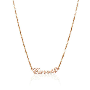 Carrie Name Necklace (Rose Gold)