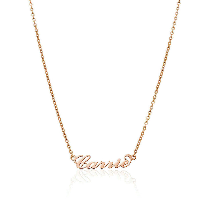 Carrie Name Necklace (Rose Gold)