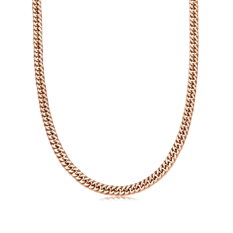 Curb Chain Necklace 16 in (Rose Gold)