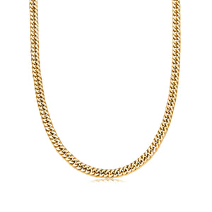 Curb Chain Necklace 18 in (Gold)