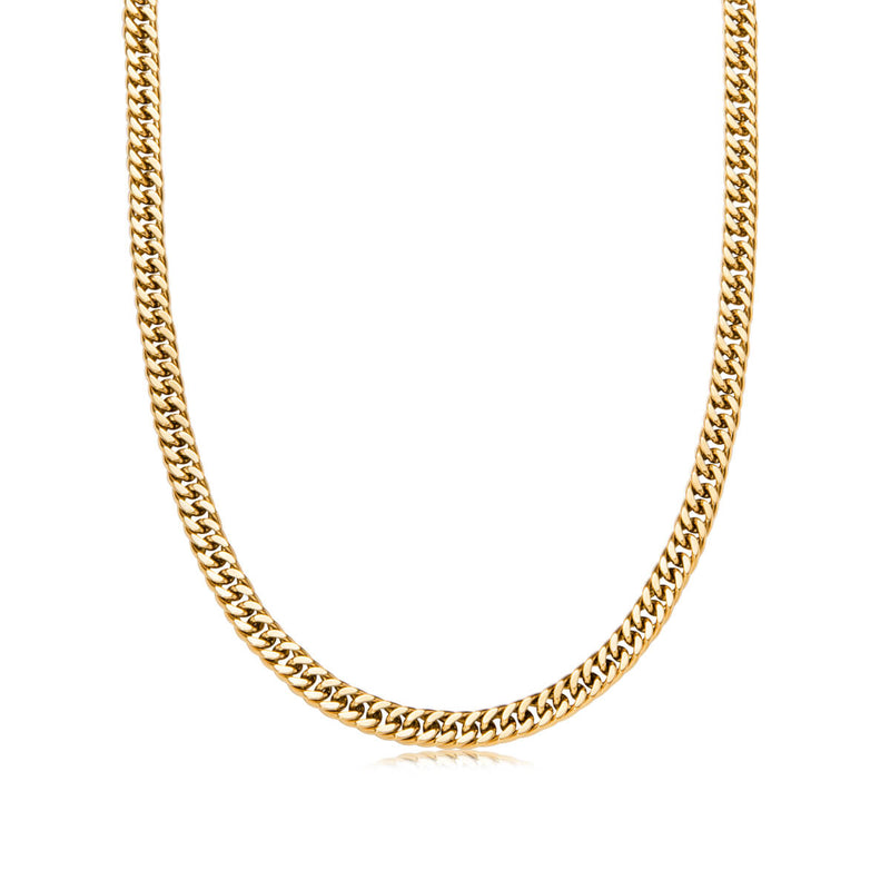 Curb Chain Necklace 18 in (Gold)