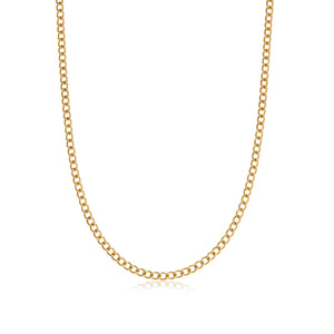 Curb Chain Necklace 20 in (Brass)