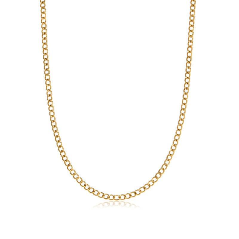Curb Chain Necklace 20 in (Brass)