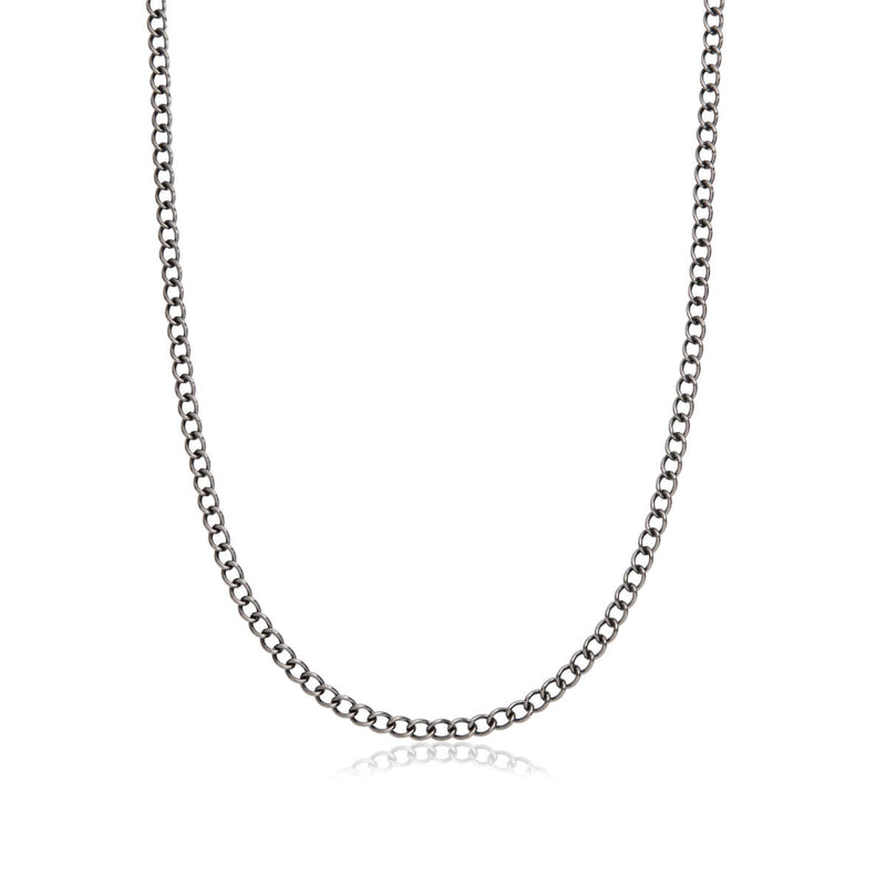 Curb Chain Necklace 20 in (Gun Silver)