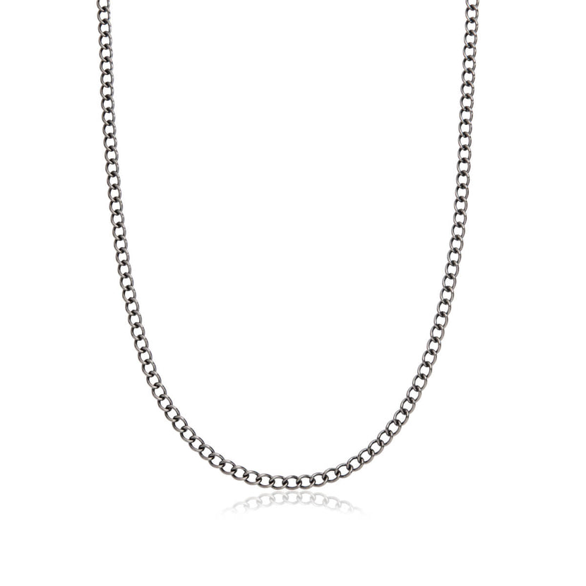 Curb Chain Necklace 20 in (Gun Silver)