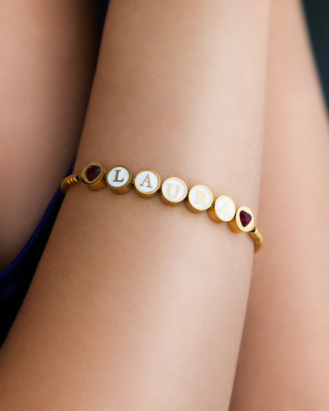 Custom Bead Bracelet (Gold)