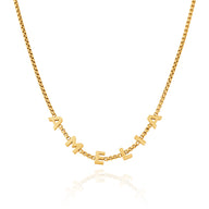 Fine Chain Custom Name Necklace (Gold)
