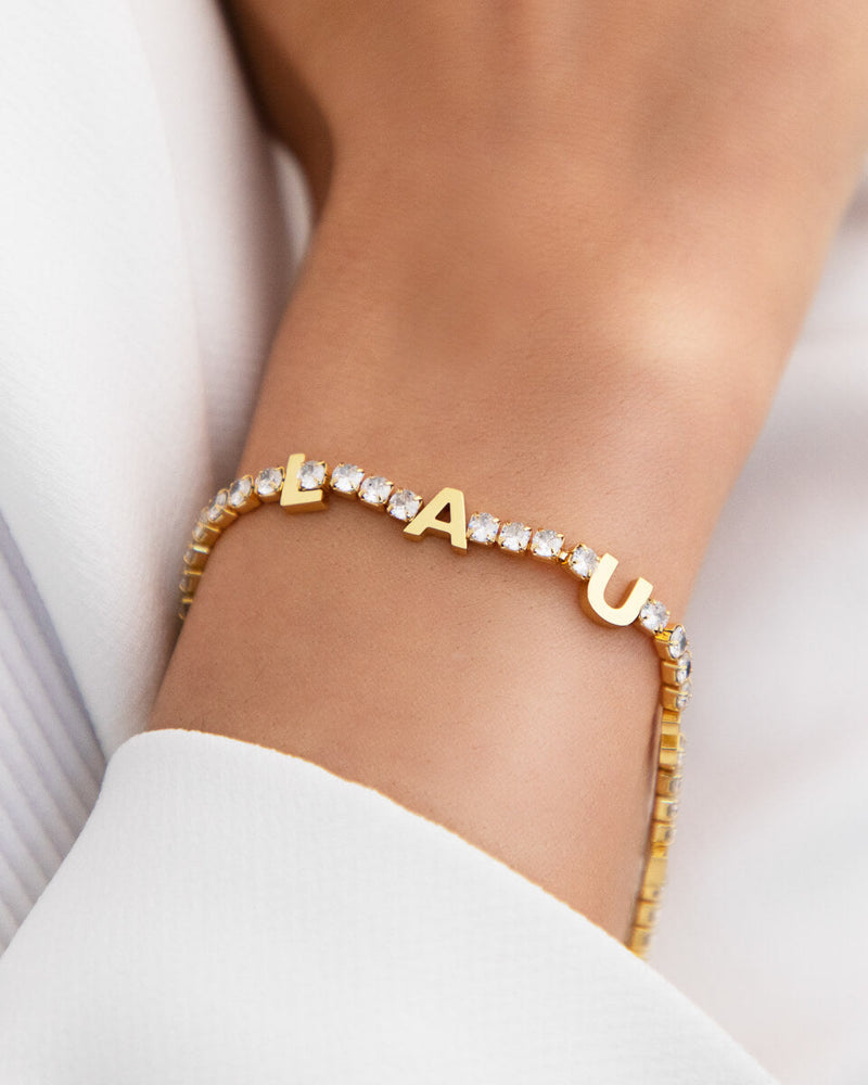 Custom Tennis Name Set (Gold)