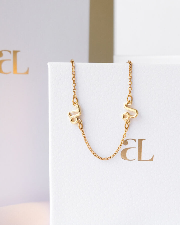 Double Zodiac Necklace (Gold) (Copy)