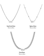 Editorial Date Necklace (Silver)