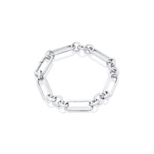 Figaro Chain Bracelet (Silver)
