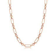 Layering Figaro Chain Necklace (Rose Gold)