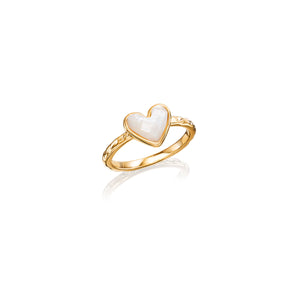 Heart Moonstone Ring (Gold)