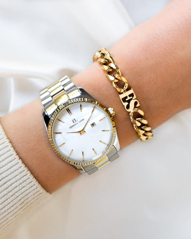 Initial Curb Bracelet (Gold)