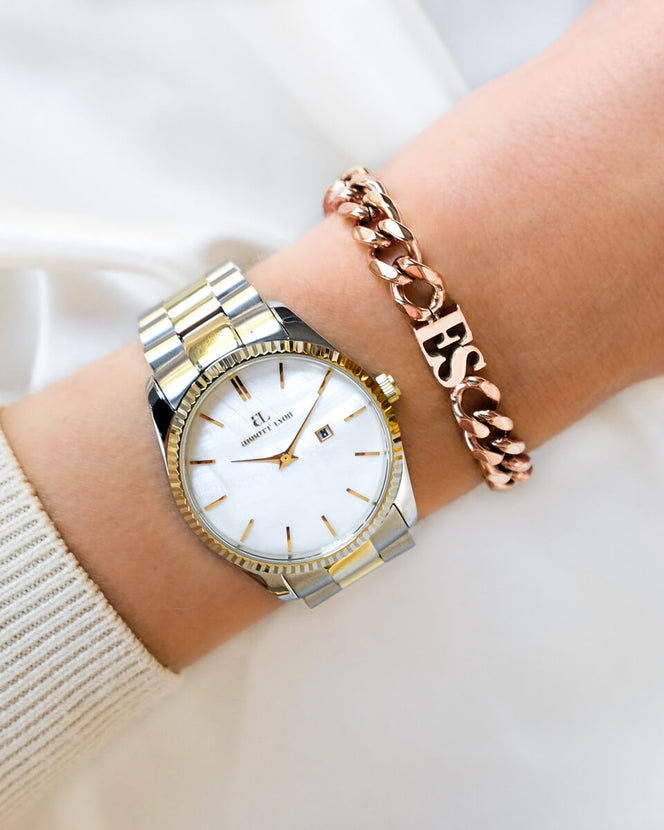 Initial Curb Set (Rose Gold)