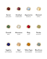 Initials & Birthstone Necklace (Gold) (Copy)