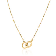 Interlinked Crystal Necklace (Gold)