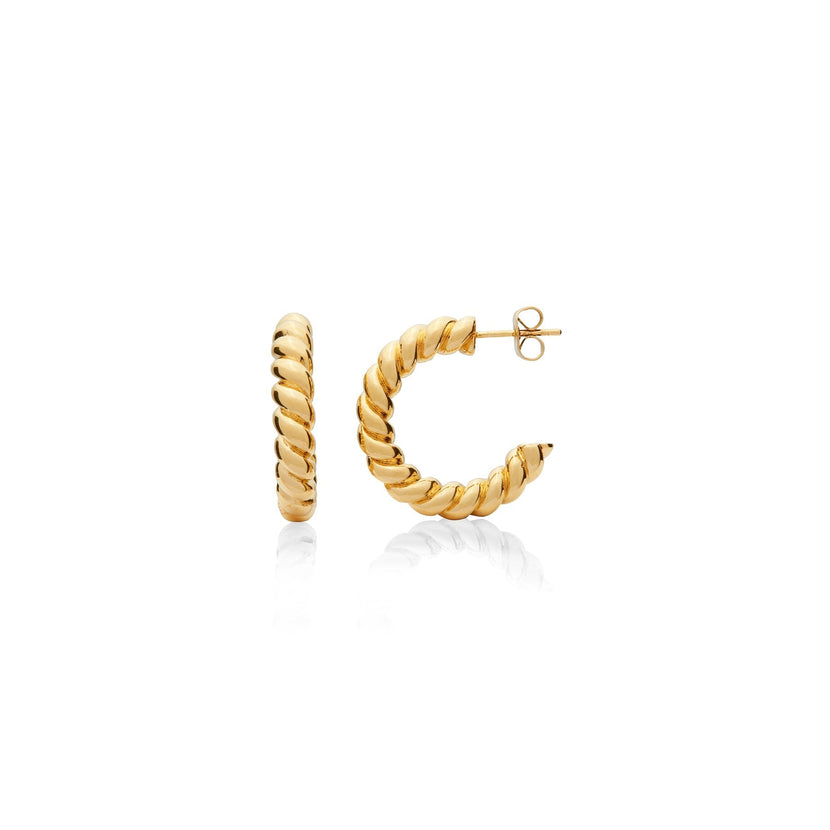 Large Twisted Hoops (Gold)