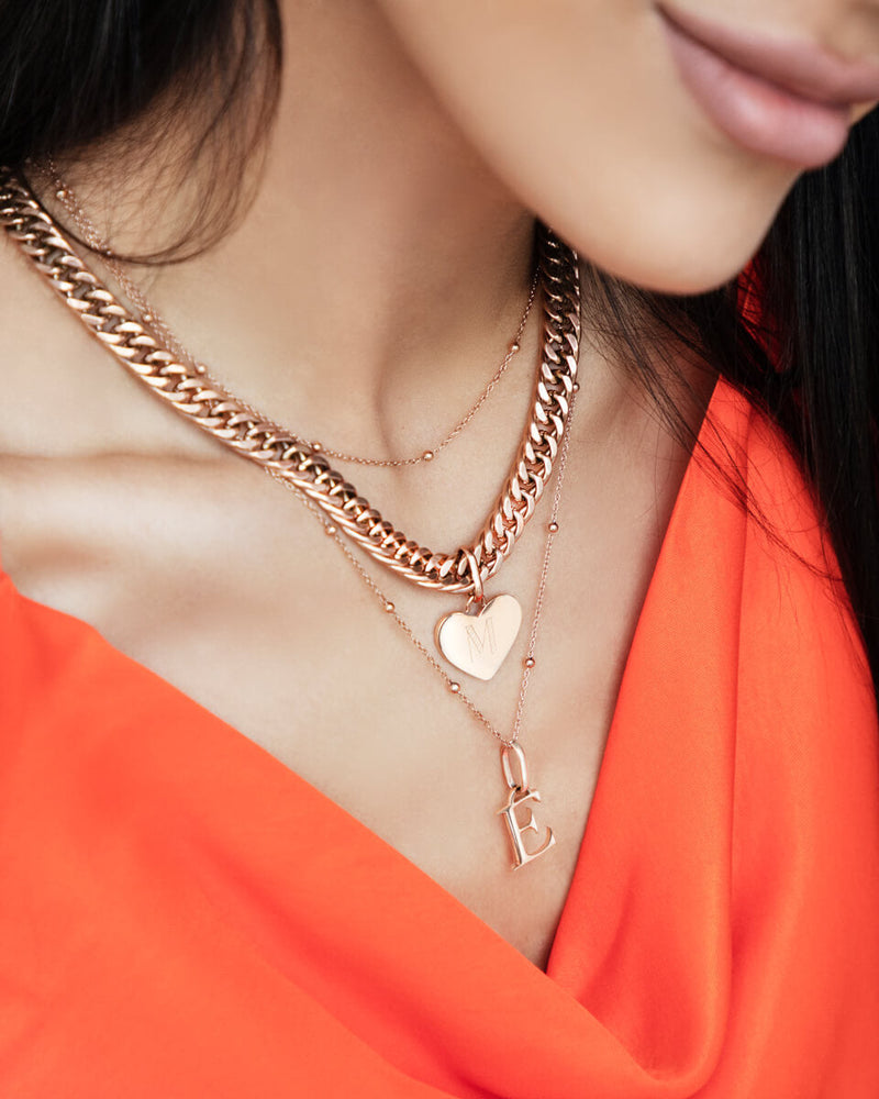 Letter Pendant (Rose Gold)
