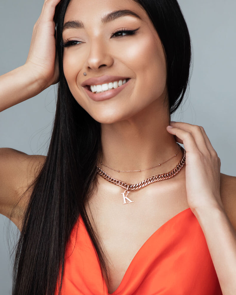 Letter Pendant (Rose Gold)