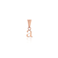 Lowercase Initial Pendant (Rose Gold)