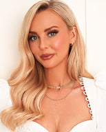 Sterling Silver Triple Crystal Huggie Hoop Earrings (Gold)