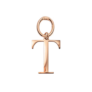 Metal Letter Key Ring (Rose Gold)
