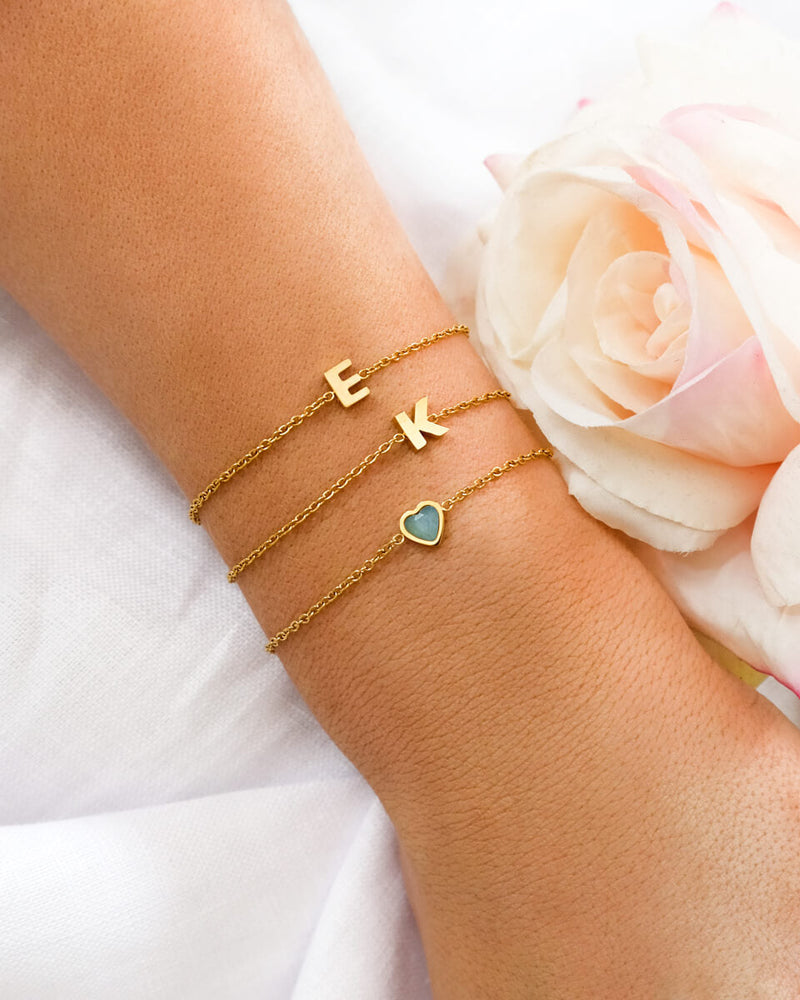 Mini Heart Birthstone Bundle (Gold)