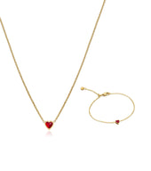 Mini Heart Birthstone Bundle (Gold)