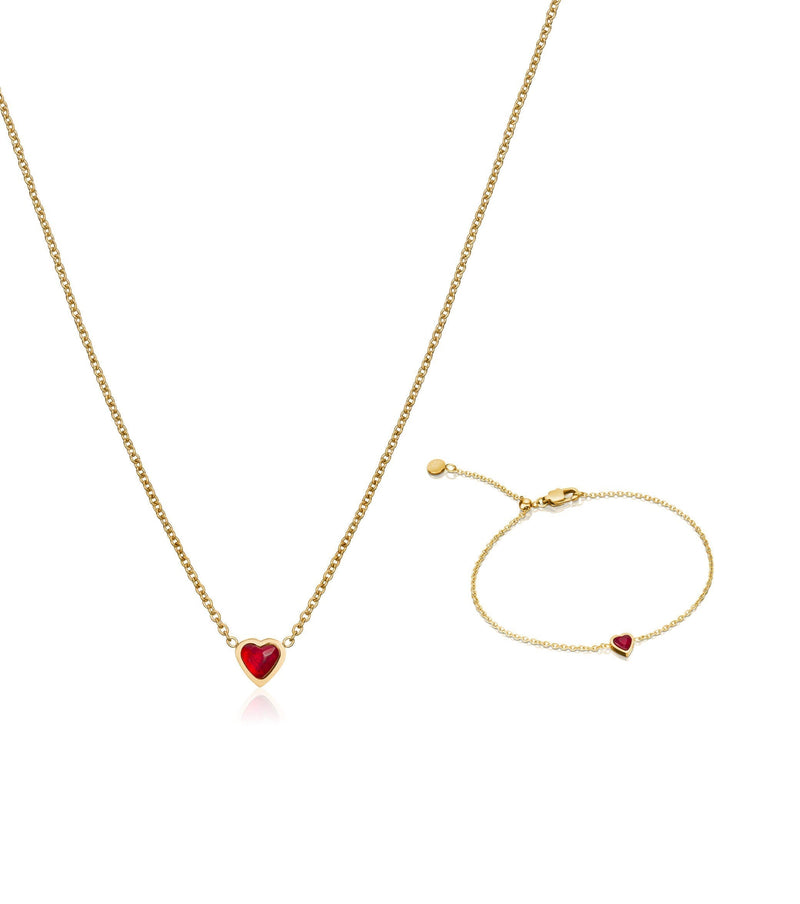 Mini Heart Birthstone Bundle (Gold)