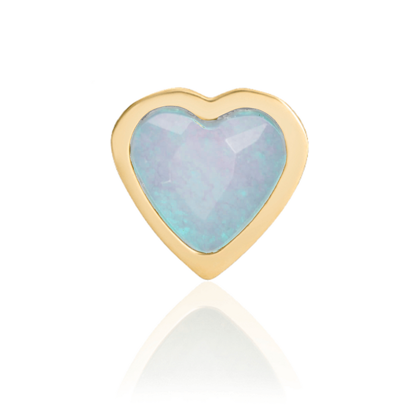 Mini Heart Birthstone Ring (Gold)