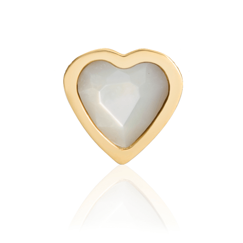 Mini Heart Birthstone Ring (Gold)