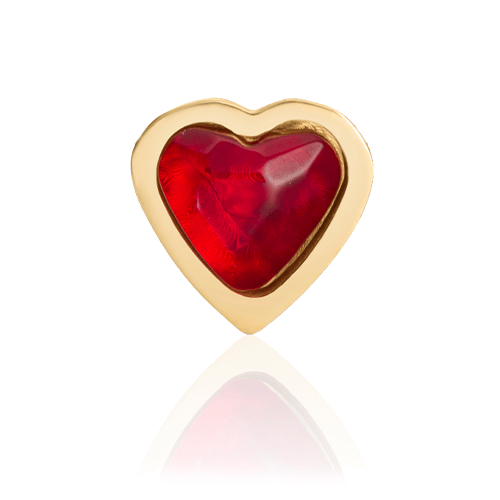 Mini Heart Birthstone Ring (Gold)
