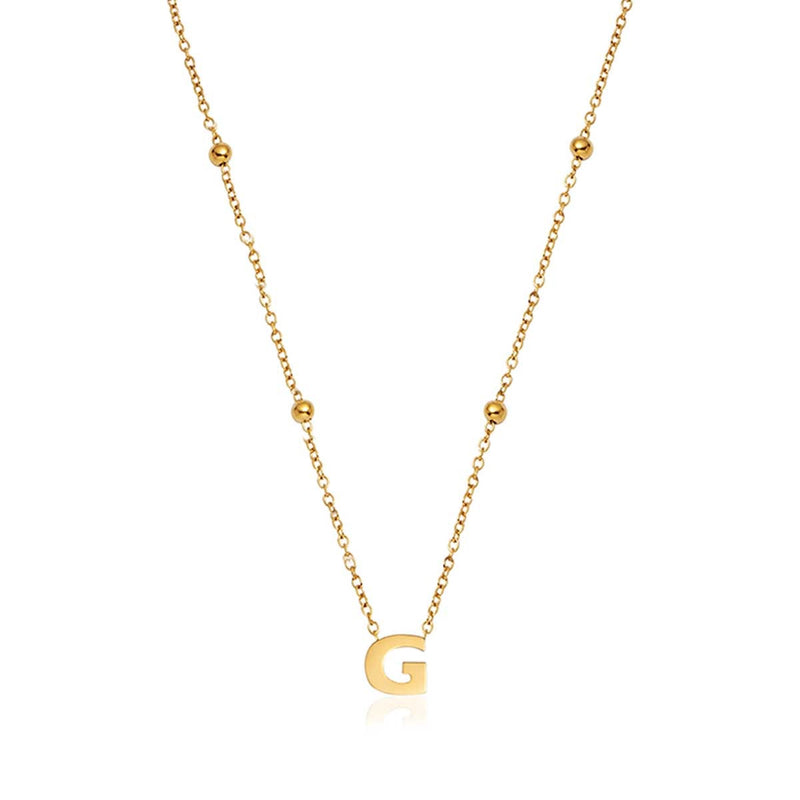 Mini Letter Sphere Necklace (Gold)