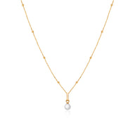 Mini Pearl Necklace (Gold)