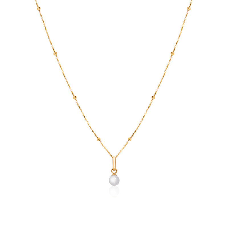 Mini Pearl Necklace (Gold)