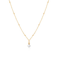 Mini Pearl Necklace (Gold)