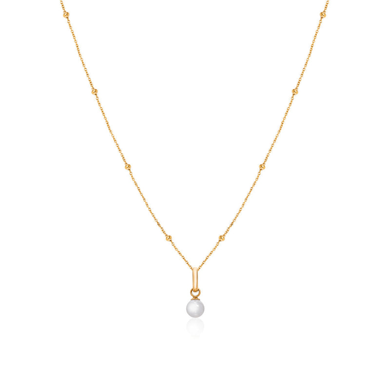Mini Pearl Necklace (Gold)