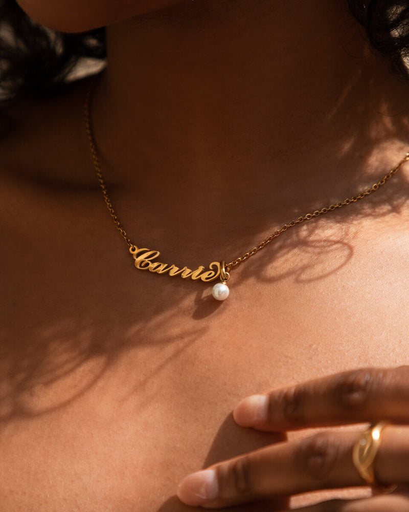 Mini Pearl Pendant (Gold)