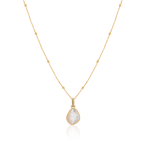 Organic Moonstone Necklace (Gold)