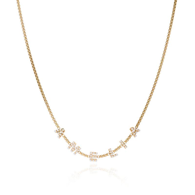 Pearl Custom Name Necklace (Gold) - test for new charms