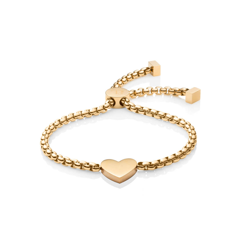 Personalise Heart Bracelet (Gold)