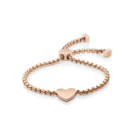 Personalise Heart Bracelet (Rose Gold)
