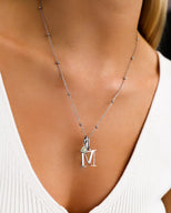 Droplet Birthstone Pendant (Silver)